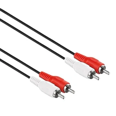Immagine di HDSupply AC040 050 Cavo di prolunga audio stereo, 2 spine RCA a RCA, design sottile, 5,00m, nero