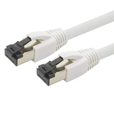 Immagine di 1aTTack.de 5m Cat 8 cavo di rete Cat8 bianca 1 pezzo Cat.8 Lan 2000 Mhz 40 Gbit s 40GBase T POE+ Patch Ethernet LSZH x 5 metro