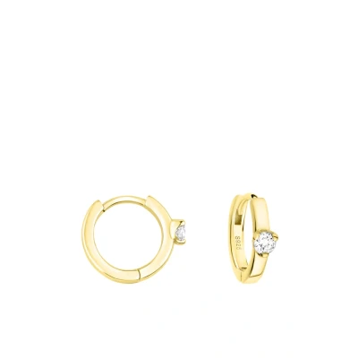 Immagine di SOFIA MILANI Orecchini da Donna in Argento 925 Placcati Oro Creoli a Pietra Zircone E1768