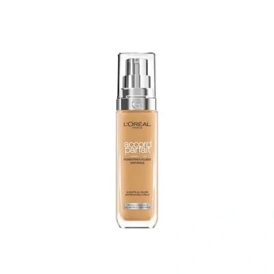 Immagine di L&#039;Oréal Paris Fondotinta Liquido, Incarnato Uniforme e Illuminato, Finish Naturale, Per Tutti i Tipi di Pelle, Formula con Acido Ialuronico, Accord Parfait, Tonalità: 6D/W Golden Honey, 30 ml