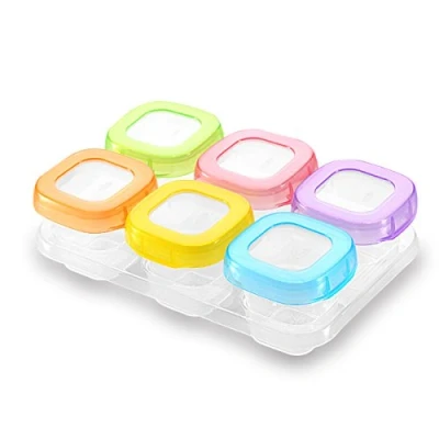 Immagine di SONARIN Contenitore per alimenti bebè, privo di BPA,contenitore conservazione bambini, adatto a congelatore e microonde(6 x 60ml)