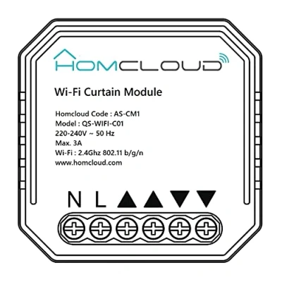 Immagine di Homcloud Modulo Smart Tapparelle Intelligente Wi Fi da incasso per scatola elettrica 503, controllabile APP, Alexa o Google