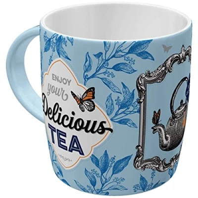 Immagine di Nostalgic Art Tazza da caffè retrò, Always Time for a Tea Idea regalo per la cucina, in ceramica, divertente design vintage con detto, 330 ml, 43072