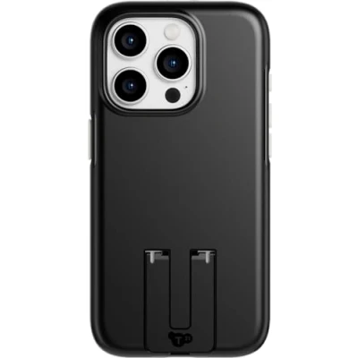 Immagine di Tech21 Evo custodia Crystal Kick per iPhone 15 Pro, compatibile con MagSafe, protettiva contro gli urti, colore: Nero ossidiana