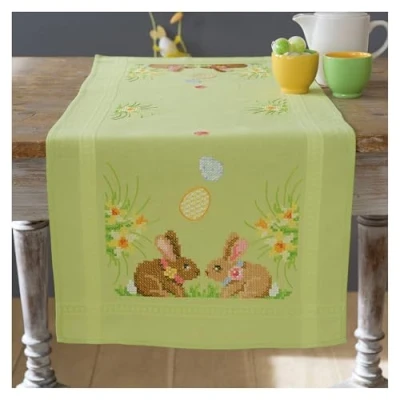 Immagine di Vervaco Corridore: Coniglietti pasquali, Cotone e Poliestere, Assortiti, 40 x 2 20 cm