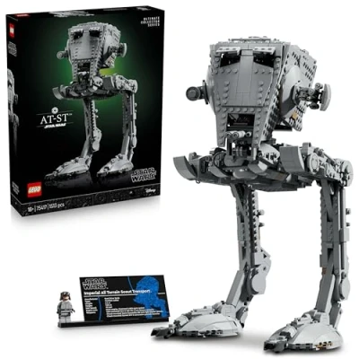 Immagine di LEGO Star Wars 75417 Walker AT ST Set da Costruire per Adulti Kit di Modellismo UCS Esposizione con Minifigure e Targa Informativa Regalo Collezione i Fan