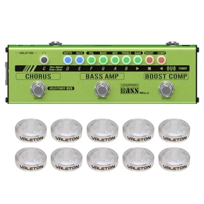 Immagine di VALETON Pedale multieffetto per basso Stage Session Gigging pratica Analog Amp Boost Comp Chorus Dapper Bass Mini