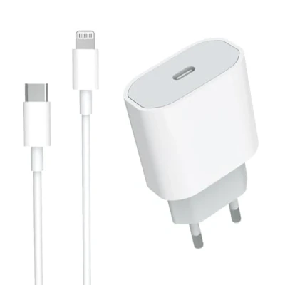 Immagine di Caricatore Rapido USB C da 20W, Certificato MFi Caricabatterie iPhone e Cavo di Ricarica iPhone, Alimentatore PD a Lightning 1M per 14/14 Pro/14 Pro Max/14 Plus/13/12/11/XS/iPad