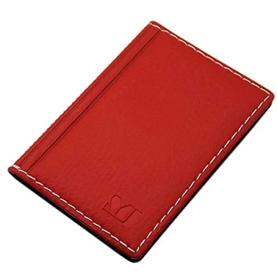 Immagine di Porta carte di credito con 12 scomparti MJ Design Germany Made in UE diversi colori e designs (Design 2 / Rosso)