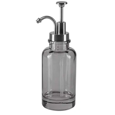 Immagine di Spirella Collezione Tabella, Dispenser di Sapone Liquido Ø 7 X 21,5 (0,3 L), Vetro, Grigio, (0.3 L)