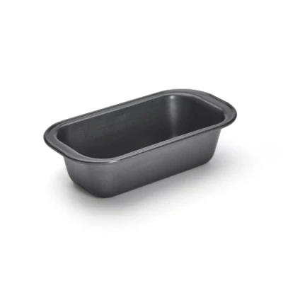Immagine di De Buyer Acciaio Antiaderente Stampo plumcake Bordi arrotondati, 4715.15, Inossidabile, Grigio, Lunghezza cm 15, larghezza 7.5, altezza 4.8