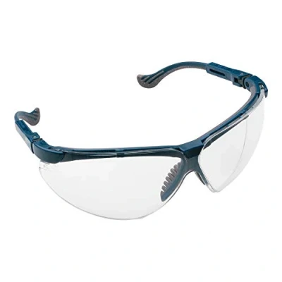 Immagine di Honeywell Occhiali di sicurezza 1010950 XC, montatura blu, lenti in policarbonato trasparente, rivestimento antigraffio antiappannamento, inserto RX per portatori prescrizione(1 pezzo)