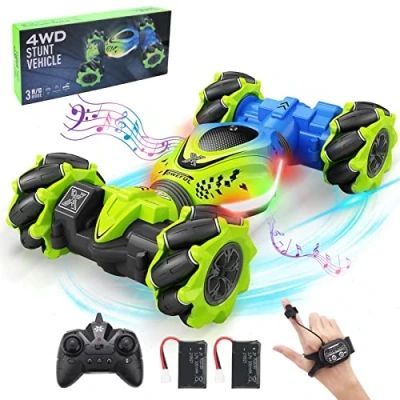 Immagine di Pristar Macchina Telecomandata per Bambini 4x4 360 RC Stunt Car 2.4Ghz, 3 Mode Macchinina Mano Auto Radiocomandata 1:24, Giochi Giocattoli Regalo Bimbo 6 7 8 9 10 11 12 Anni Maschio