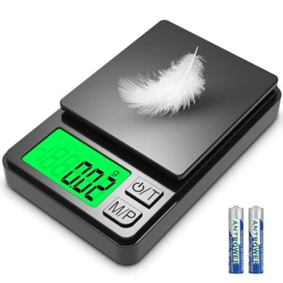 Immagine di Bilancia Precisione 500g/0.01g, Mini Tascabile, Portatile Bilance per Gioielli, Digital Pro Pocket, con Display LCD e 7 Unità, Funzione Tara, Alimenti,Gioielli,Caffè(2 batterie incluse)