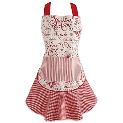 Immagine di DII Joyeux Noel Grembiule da cucina donna, regolabile, per cucinare, cucinare e divertirsi, taglia unica, donna