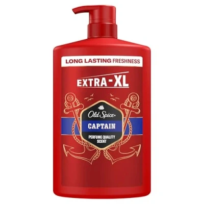 Immagine di Old Spice Captain 3 in 1 gel doccia e shampoo da uomo, l, profumo fresco di lunga durata, qualità profumata, pulizia profonda per capelli viso, sensazione delicata sulla pelle