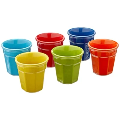 Immagine di Bialetti Bicchierini Set 6 Multicolor, Porcellana, Colorati, Multicolore