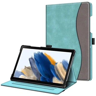 Immagine di FINTIE Custodia per Samsung Galaxy Tab A8 10.5&#039;&#039; 2022 SM X200/X205/X207, Multi angli Stand Case Cover con Tasca Auto Sveglia/Sonno, Turquoise/Marrone