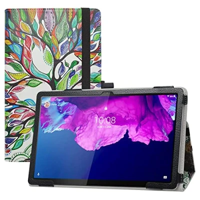Immagine di LIFANG Cover per Lenovo Tab P11,Slim Ultra Pelle Sottile e Leggera Case Custodia 11&quot; P11 /P11 Plus 5G (TB J606F /J616F /J607Z) / Moto G70 Tablet,Love Tree