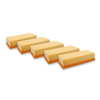 Immagine di vhbw 5x filtro a pieghe piatte compatibile con Kärcher NT 65/2 Eco Tc, Eco, Ap Me, Ap, 72/2 Tc aspirapolvere Elemento filtrante
