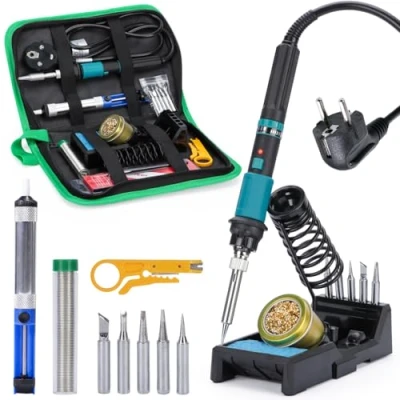 Immagine di YIHUA 947 IX Kit Saldatore a Stagno Professionale con Temperatura Regolabile 220 480C Pulsante di Accensione Controllata ESD Sicuro Supporto (EU PLUG)