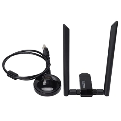 Immagine di Scheda di Rete, Adattatore WiFi Wireless Dual Band 1200Mbps 2.4G/5G, USB 3.0 a Lungo Raggio Adatto per Windows XP/7/8/10