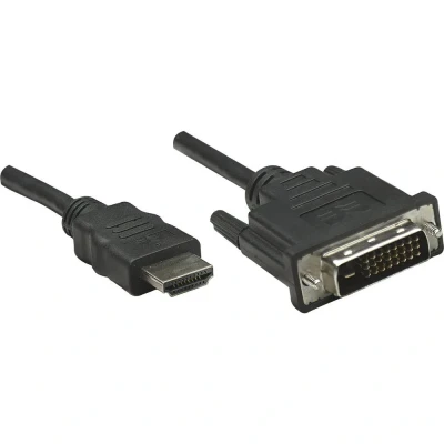 Immagine di Manhattan DVI / HDMI Cavo adattatore Spina D 24+1pol. , A 3.00 m Nero 372510 contatti connettore dorati, Certificato UL
