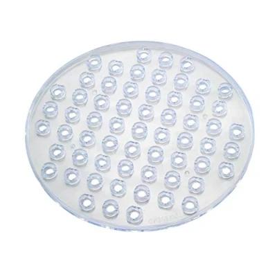 Immagine di WENKO Tappetino per lavello rotondo Kristall, protegge da graffi le stoviglie e il lavello, riduce spruzzi d&#039;acqua previene ristagno idrico, plastica robusta, Ø 31cm, trasparente