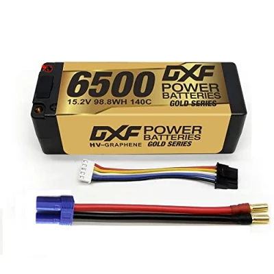 Immagine di DXF Batteria 4S LiPo 15,2V 140C 6500mAh rigida con spina EC5 per auto RC, aereo elicottero hobby RC (1 PCS)