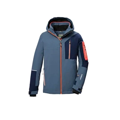 Immagine di killtec Bambini e ragazzi Giacca da sci/giacca funzionale con cappuccio paraneve KSW 391 BYS SKI JCKT, blaugrau, 140, 42100 000