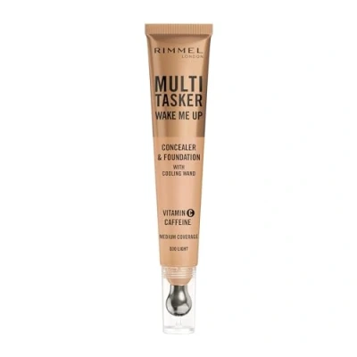 Immagine di Rimmel Multi Tasker Wake Me Up, 030 Light, Correttore &amp; Fondotinta, Illumina, Corregge, Copertura modulabile, Finish Radioso, Formula Vegana, 20ml