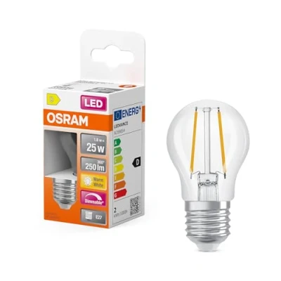 Immagine di OSRAM 4099854443886 LED (monocolore) ERP D (A G) E27 1.8 W Bianco caldo (Ø x A) 45.00 mm 1 pz.
