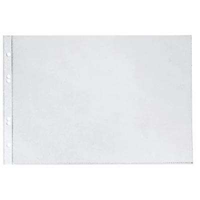 Immagine di Veloflex 4340300 Buste trasparenti formato DIN A4 orizzontale, fogli trasparenti, pellicola di PP, foratura europea, 10 pezzi