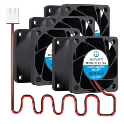 Immagine di WINSINN Ventola DC 40 mm, 24 V, 4028, cuscinetto a scorrimento, Volt, raffreddamento brushless, x 28 2 pin, confezione da 4 pezzi
