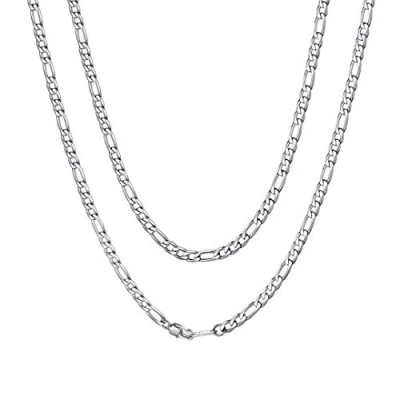 Immagine di ChainsHouse 4/6/9/13MM Catena Figaro Collana a Classica in Acciaio Inossidabile/Placcato Oro 18K/Nera Cool Varie Lunghezze per Modelli/Rapper Hip Pop Punk Non Sbiadisce Antiallergico