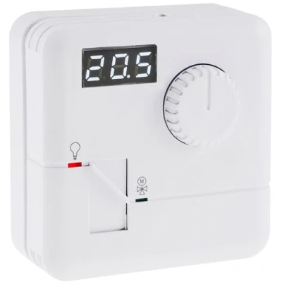 Immagine di ChiliTec Termostato da parete, 110 V 230 V, indicatore di temperatura regolabile, 5 30 C, per riscaldamento a pavimento