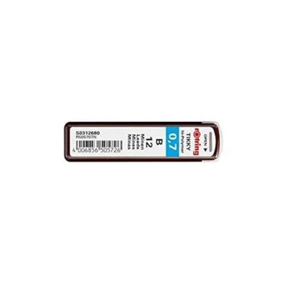 Immagine di Rotring Tikky Ricariche per Matita Portamina, 0.7 mm, B, 10 Confezioni, 120 Mine