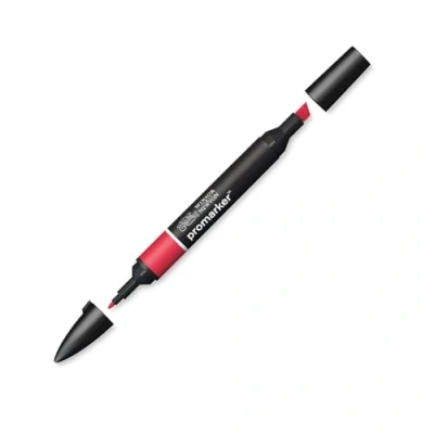 Immagine di Winsor &amp; Newton 0203171 Pennarello A Doppia Punta , Rosso (Berry Red), 3.5 X 19.5 1.4 Cm, 1 Unità (Confezione da 1)