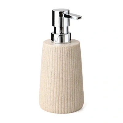 Immagine di TATAY 6360200 Saigon Dosatore Sapone Liquido in Poliresina Beige, 7.7x7.7x16.6 cm