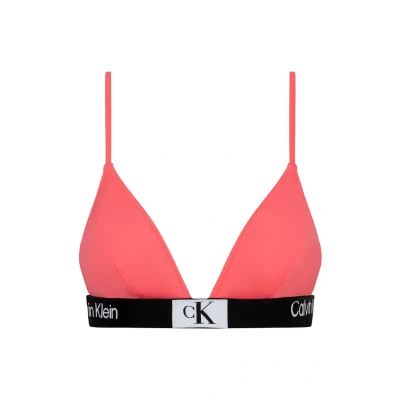 Immagine di Calvin Klein Swimwear Fixed Bikini pezzo sopra, Donna, Taglia: XXL, Calypso coral