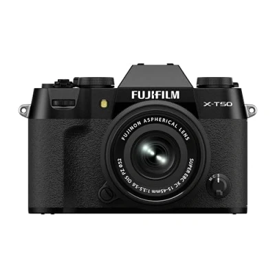 Immagine di Fujifilm X T50 Fotocamera Digitale Mirrorless 40MP KIT XC15 45mmF3.5 5.6, Sendore Trans CMOS 5 HR, IBIS, Filmati 6.2K 30p, Mirino EVF, Schermo LCD 3&quot; tiltabile, Nero