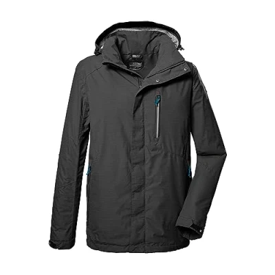Immagine di killtec Uomo Giacca funzionale/giacca da esterno con cappuccio staccabile cerniera KOS 256 MN JCKT_CARLEB, dark anthracite, 4XL, 41364 000