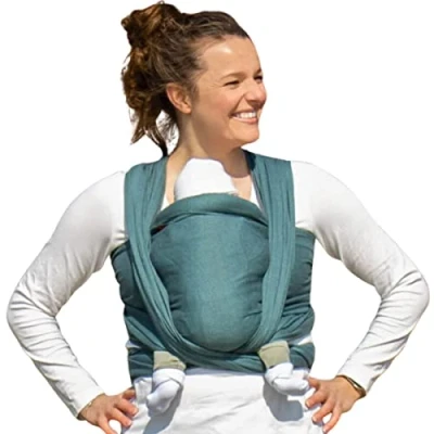 Immagine di Hoppediz Asciugamano per neonati dalla nascita, da neonato a neonato, 100% cotone, ultra leggero, Amburgo forest 5,40 m