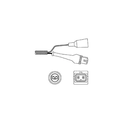 Immagine di DELPHI ES10240 12B1 Sonda lambda a dito, riscaldato FIAT: Panda I Hatchback, Uno Tipo AUDI: 80 B4 Sedan, 100 C4 Avant