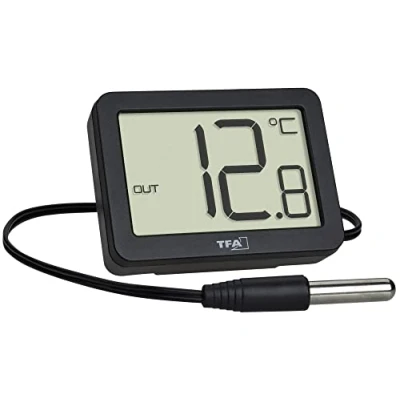 Immagine di TFA Dostmann Digitales Innen Außen Thermometer Termometro Nero