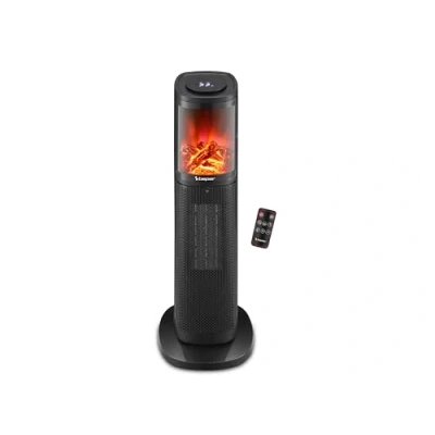 Immagine di BEPER P203TER011 Termoventilatore ceramico a colonna, 2000W, con display LED, Timer programmabile, doppia funzione, Telecomando incluso, Nero
