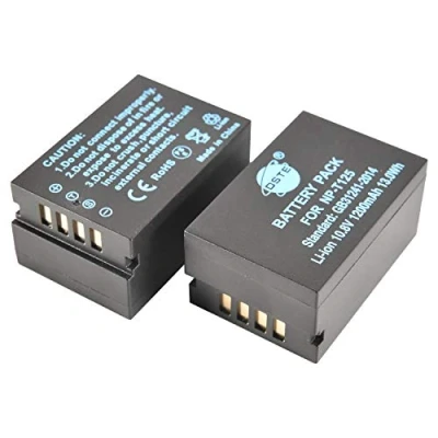 Immagine di DSTE 2pcs 10.8V 1200mAh NP T125 rechargeable li ion Batteria Compatible per Fujifilm GFX 50S GFX50S 50R GFX50R 100 Fotocamera con VG GFX1 Vertical Impugnatura