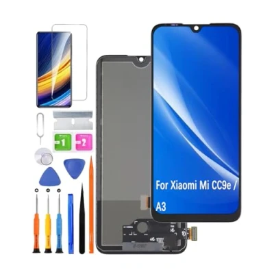 Immagine di HLYGZX Display di ricambio per schermo LCD Xiaomi Mi CC9e/A3 TFT, M1906F9SH M1906F9SI Touch Digitizer Assembly Kit riparazione (senza impronte digitali)
