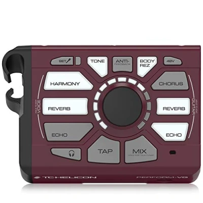 Immagine di TC Helicon PERFORM VG Processore semplice per microfono e chitarra acustica con supporto artisti solisti in duo