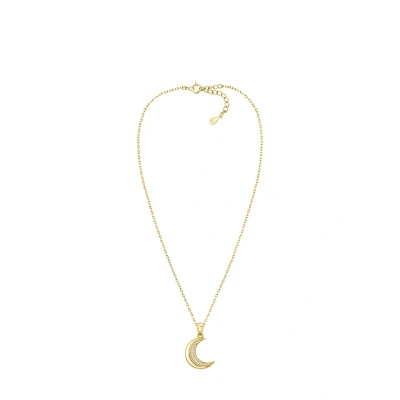 Immagine di Sofia Milani Collana da Donna in Argento 925 Placcata Oro con Pietra Zircone Ciondolo a Luna N0446
